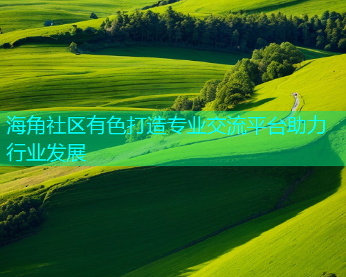 海角社区有色打造专业交流平台助力行业发展