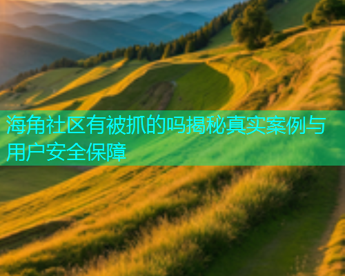 海角社区有被抓的吗揭秘真实案例与用户安全保障