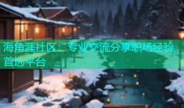 海角涯社区：专业交流分享职场经验首选平台